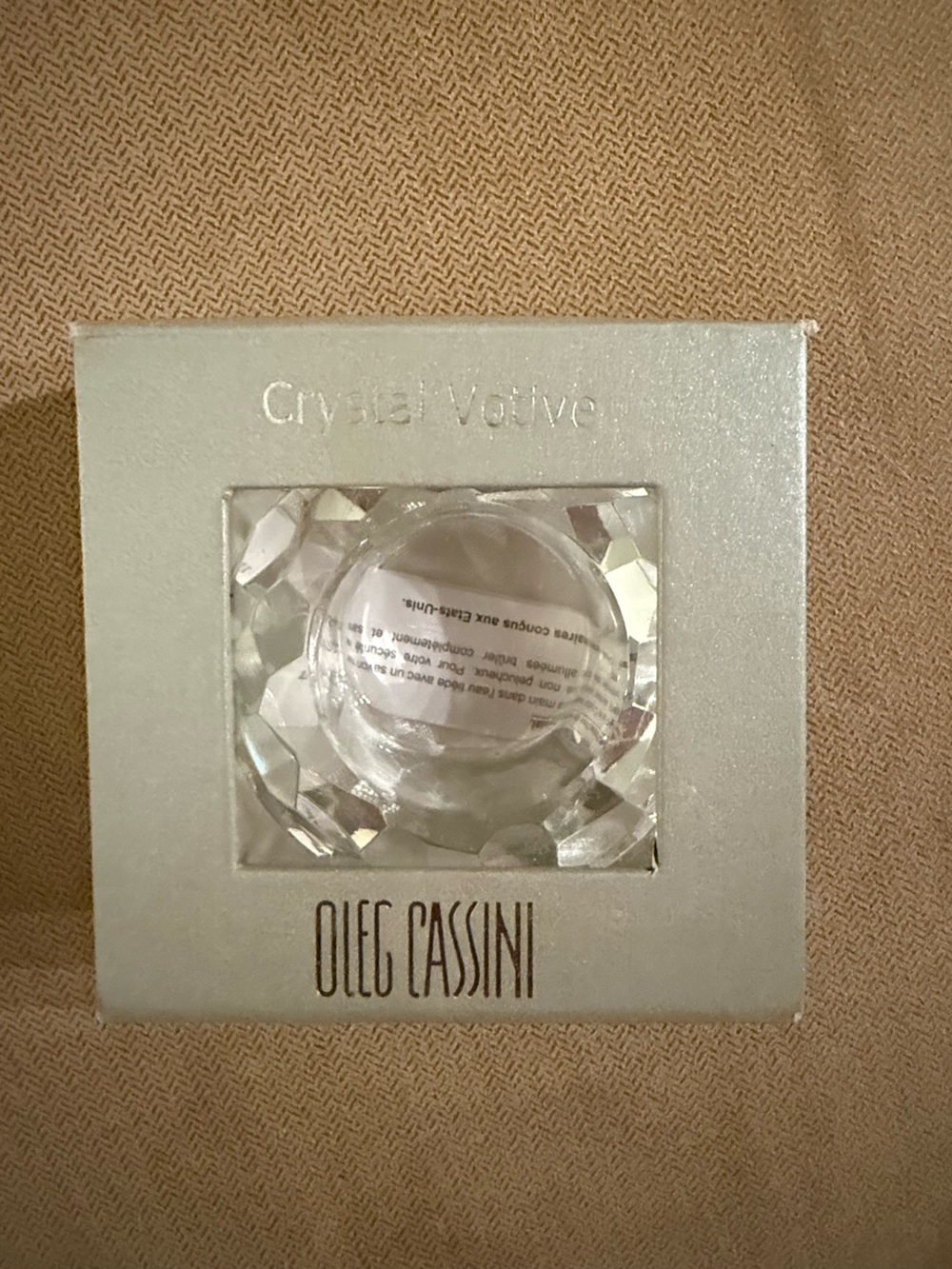 Oleg Cassini Clear Crystal Decorative Accent